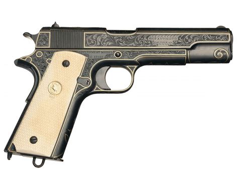 Master Engraved And Gold Inlaid Early Colt Government Model 1911