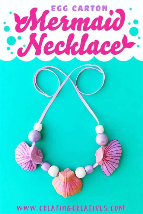 17 Amazing Mermaid Crafts For Kids Mermaid Necklace Diy Mermaid