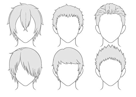 how to draw anime hair male step by step ~ anime hairstyles male how to draw anime male hair