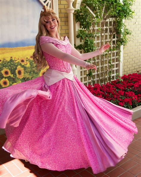Leonard Loves Disney Fantasy Dress Princesses Princess Aurora Costume Pink Dress Short