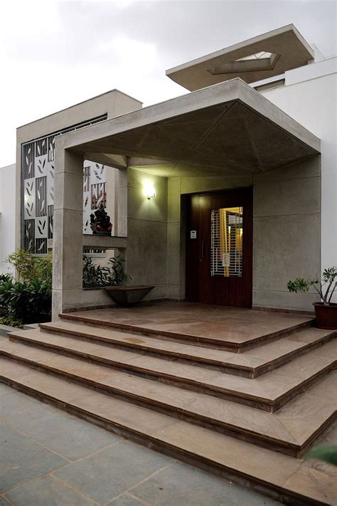 Concrete Fusion Facade House House Entrance House Architecture Design