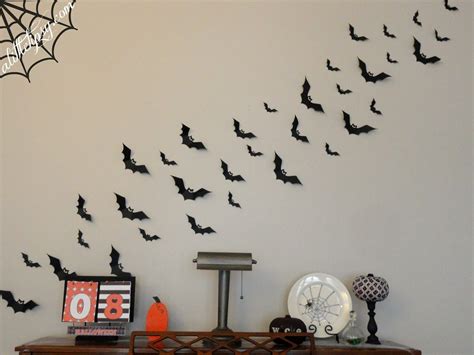 How To Make Bats A Little Tipsy Halloween Bat Decorations Bat Wall