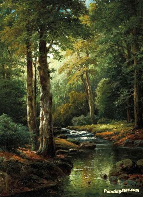 The Forest Stream Artwork By Adolf Kaufmann Oil Painting And Art Prints