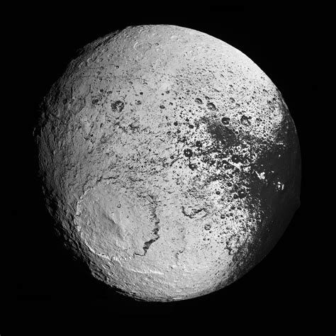 Iapetus One Of Saturns Moons Photo Taken By The Cassini Mission R
