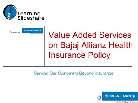 Value Added Services on Bajaj Allianz Health Insurance Policy