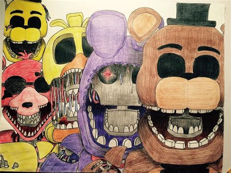 The Withereds By Drgoldenstar On Deviantart Fnaf Drawings Anime Fnaf