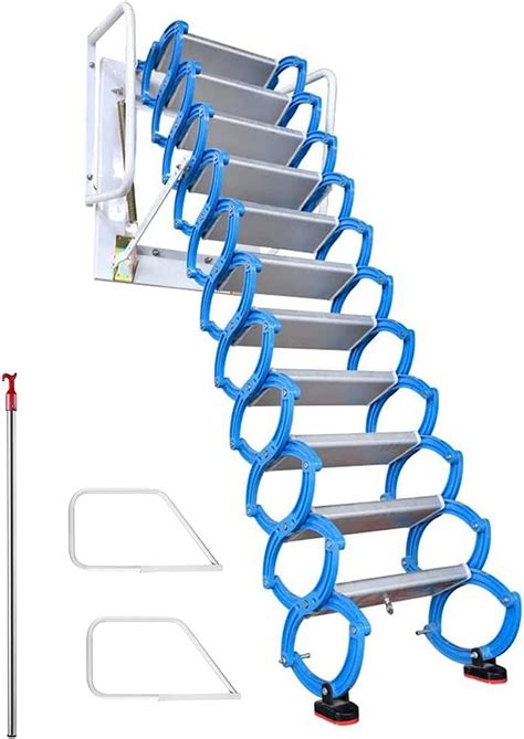 Buy Intbuying 12 Pedals Blue White Loft Large Wall Ladder Wall Mounted