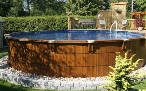 Above ground swimming pool decorations. This elegant and refined model is an alternative to ...