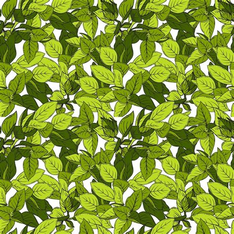Premium Vector Pattern Green Leaves