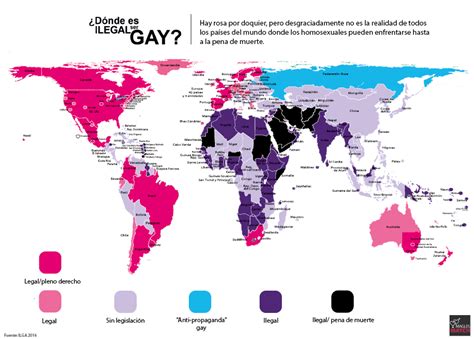 Dónde es ilegal ser gay Mira este mapa MagLes Revista