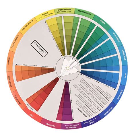 Buy Healifty Colour Wheel Color Board Chart Artist Color Guide Tool For