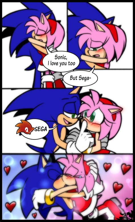 Sonic Y Amy Sonic Art Amy Rose Funny Hedgehog Sonic The Hedgehog Kiss Meme Sonamy Comic
