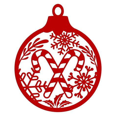 Christmas Candy Cane Ornament Cuttable Design Png Dxf Svg And Etsy