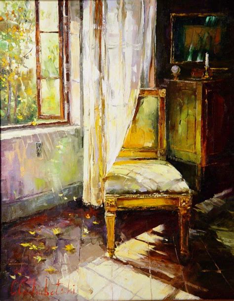 Russian Artist Gleb Goloubetski Autumn Interior 100x80 2004