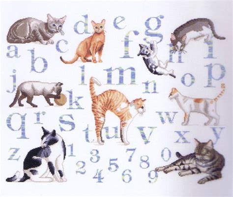 Cat Alphabet Cross Stitch Cross Stitch Patterns