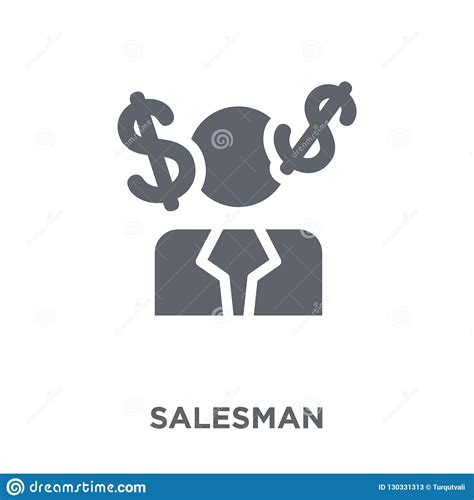 Salesman Icon Vector Sign And Symbol Isolated On White Background