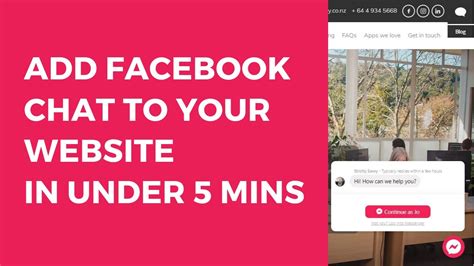 how to install facebook messenger live chat on your website for free in under 5 minutes youtube