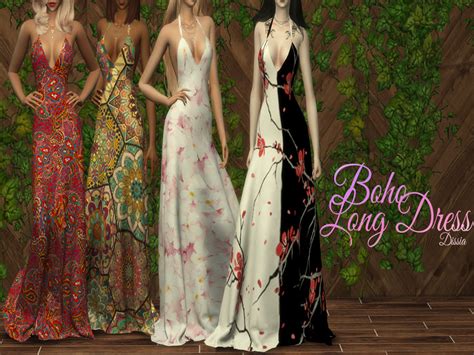 The Sims Resource Boho And Elegant Long Dress