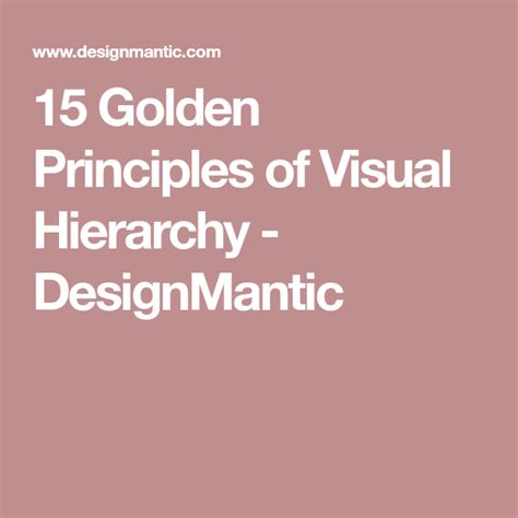 15 Principles Of Visual Hierarchy Designmantic The Design Shop
