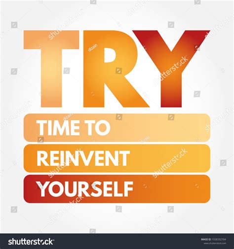Try Time Reinvent Yourself Acronym Business Stock Vector Royalty Free