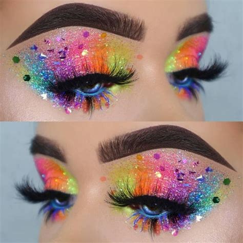 Pin By Samantha On Eye Makeup In 2020 Rave Makeup Eye Makeup