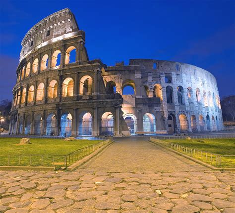 Fonds Decran Italie Ruinas Routes Ciel Colisée Rome Gazon Arc