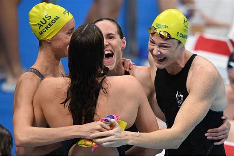 Australia Sets Olympic Record To Win Gold In Womens 4x100 Medley