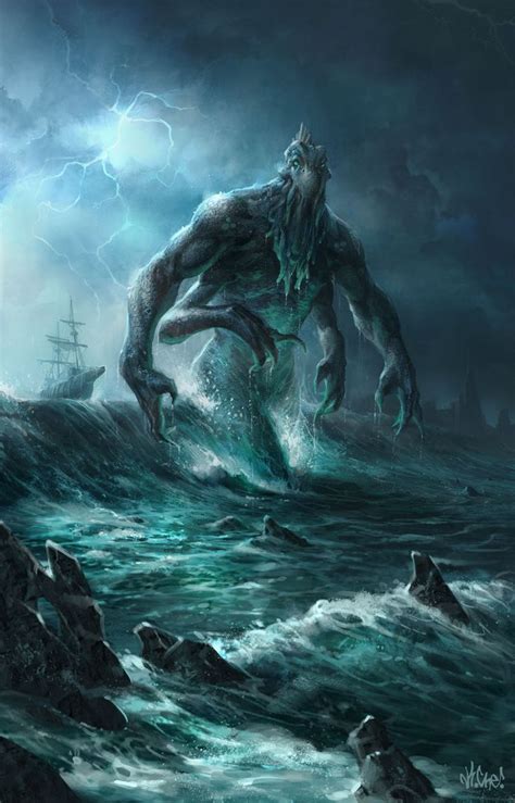 Sea Creature Sea Creature Monster Gigant Giant Ocean Dark