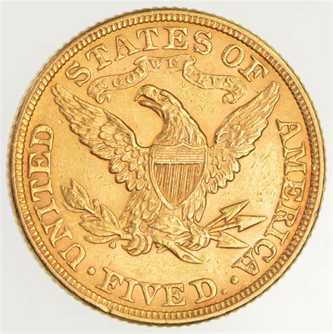 1897 Liberty Head 5 Gold Half Eagle Property Room