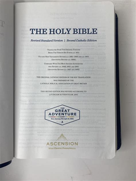 Great Adventure Catholic Bible Rsv Revised Standard Version 2nd