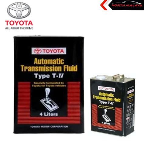 Toyota Auto Transmission Fluid Type T Iv Gear Oil 4 Litre