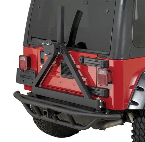 87 06 Jeep Wrangler Yj And Tj Rugged Ridge Rrc Rear Bumper With Hitch And
