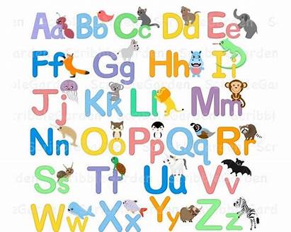 Letters Alphabet Animal Clipart Digital Recognize