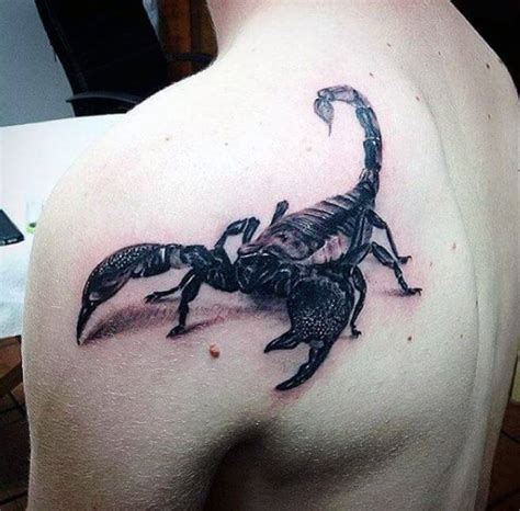 3d scorpion with rose tattoo designs on back for boys. 180+ Tribal Scorpion Tattoos For Men (2020) 3D Traditional ...