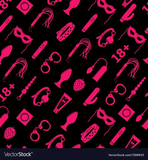 Sex Toys Seamless Pattern Royalty Free Vector Image