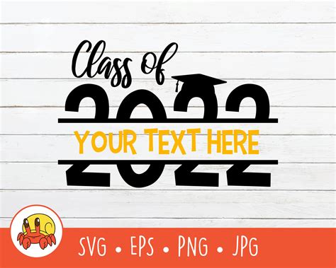 Class of 2022 SVG Split 2022 Name Frame Vector Class of 2022 | Etsy