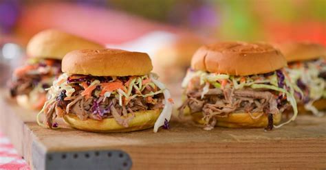 Homemade Pulled Pork Sandwich With Coleslaw And Bbq Sauce