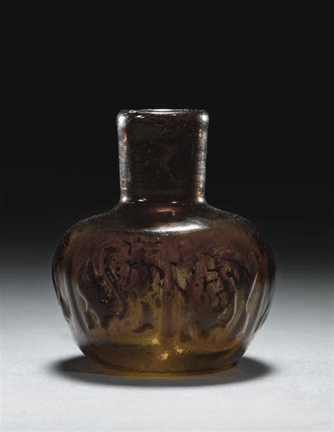 162 An Intact Mould Blown Glass Bottle Persia 11th12th Century