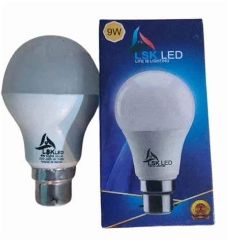 Aluminum 9w Coolday Led Bulb Cool Daylight Base Type B22 At Rs 150