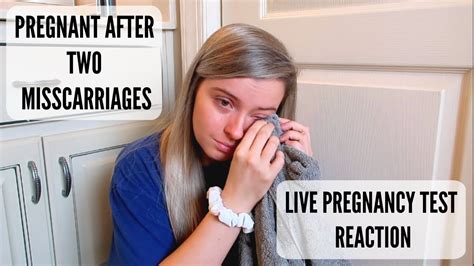 Pregnant After Miscarriage Live Test Reaction Youtube