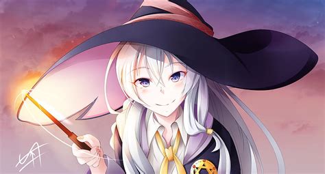 Anime White Hair Witch Elaina Aesthetic Hd Wallpaper Pxfuel