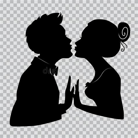 Young Black Couple Man Woman Love Kissing Stock Illustrations 571
