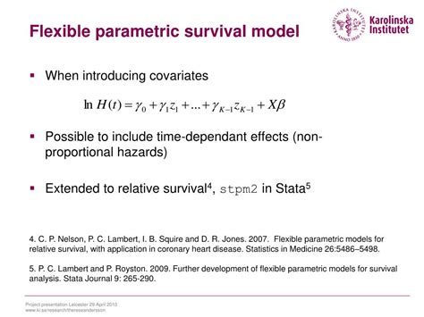 Ppt Cure Models Within The Framework Of Flexible Parametric Survival Models Powerpoint