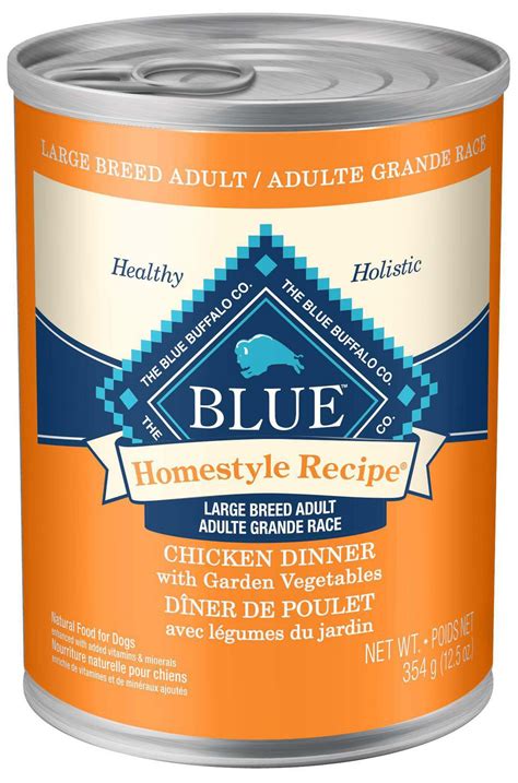 4.7 out of 5 stars with 250 ratings. BLUE Homestyle Recipe Large Breed Chicken Dinner Wet Dog ...