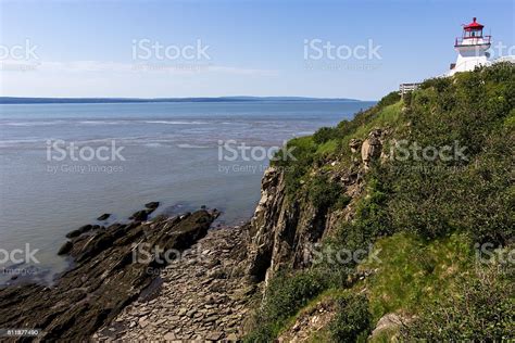 Cape Enrage Lighthouse In New Brunswick In Canada Stock Photo