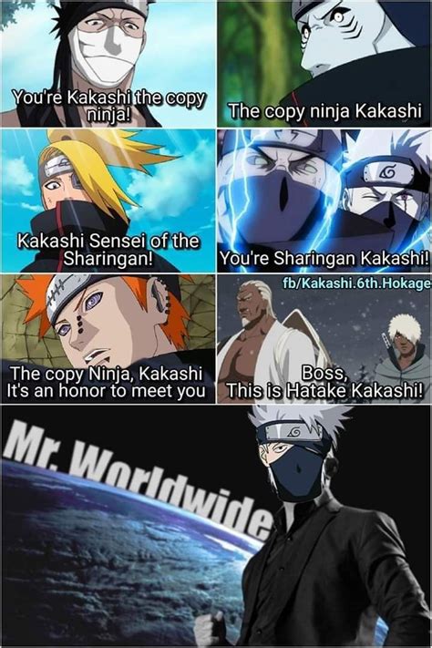 Mr World Wide Kakashi Funny Naruto Memes Naruto Comic Naruto Funny