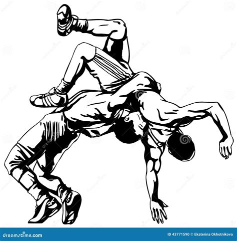 Wrestling Picture Stock Illustrations Wrestling Picture Stock