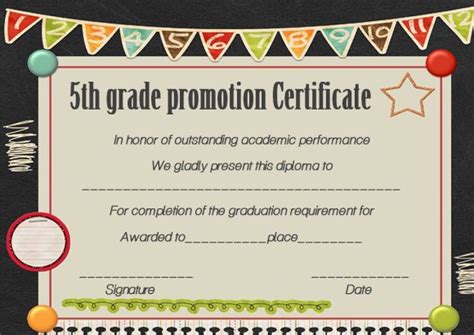 5th Grade Graduation Certificate Template 1 Templates Example