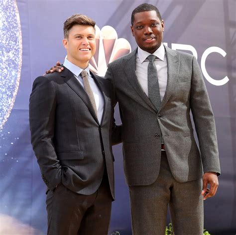 Colin jost during weekend update on saturday night live on october 31, 2020. Colin Jost Jokes About Michael Che Objecting at Scarlett ...