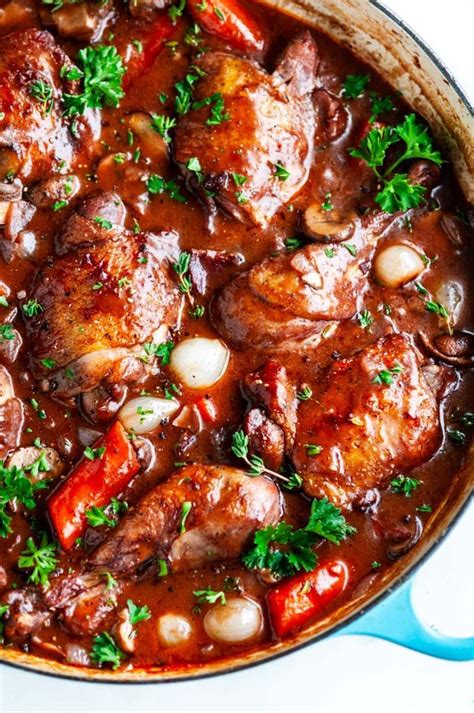 This will help the meat to cook more evenly. Julia Child's Coq au Vin - #child #julia - #new | Fancy dinner recipes, Dinner party recipes ...